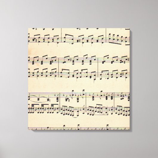  Bladmuziek Score Opmerkingen Canvas Afdruk (Voorkant)