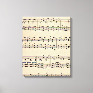 Bladmuziek Score Opmerkingen Canvas Afdruk