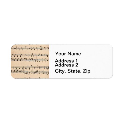 Bladmuziek Score Opmerkingen Etiket (Voorkant)