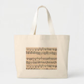 Bladmuziek Score Opmerkingen Grote Tote Bag (Voorkant)