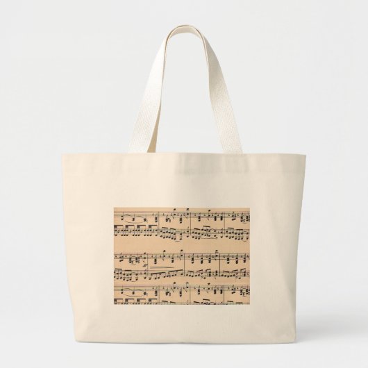 Bladmuziek Score Opmerkingen Grote Tote Bag (Voorkant)