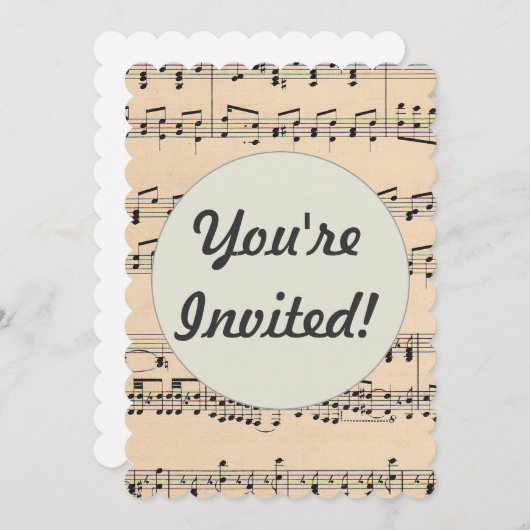 Bladmuziek Score Opmerkingen Kaart (Voorkant / Achterkant)