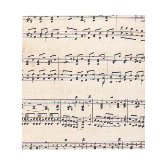 Bladmuziek Score Opmerkingen Notitieblok (Voorkant)