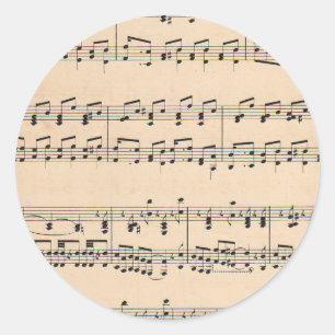 Bladmuziek Score Opmerkingen Ronde Sticker