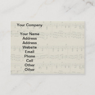 Bladmuziek Score Opmerkingen Visitekaartje