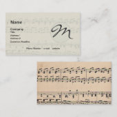  Bladmuziek Score Opmerkingen Visitekaartje (Voorkant / Achterkant)