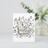 Bladmuziek scoreboek briefkaart (Staand voorkant)