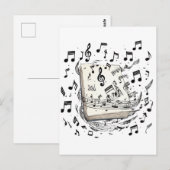 Bladmuziek scoreboek briefkaart (Voorkant / Achterkant)