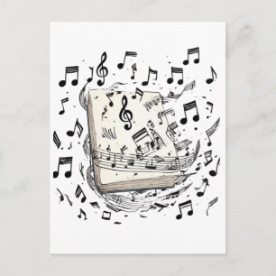 Bladmuziek scoreboek briefkaart
