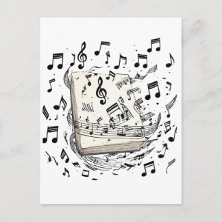Bladmuziek scoreboek briefkaart