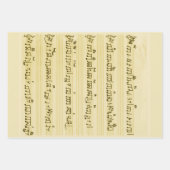 Bladmuziek Song Notes Antiek Wrapping Paper (Voorkant 2)