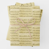Bladmuziek Song Notes Antiek Wrapping Paper (In situ)
