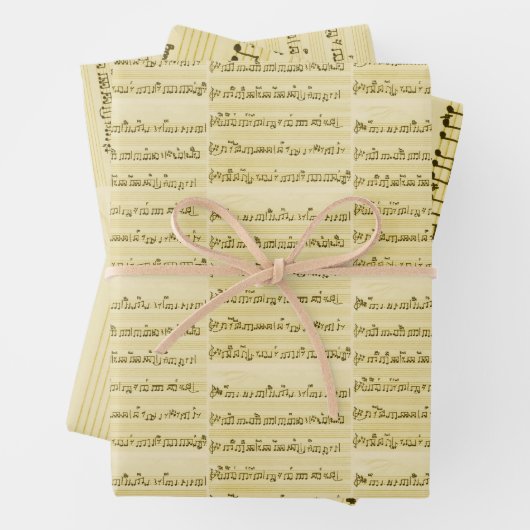 Bladmuziek Song Notes Antiek Wrapping Paper (In situ)