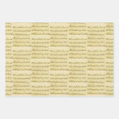 Bladmuziek Song Notes Antiek Wrapping Paper (Voorkant)