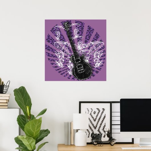 Bladmuziek uit het verleden Rock N Roll Poster (Thuiskantoor)