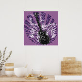 Bladmuziek uit het verleden Rock N Roll Poster (Keuken)
