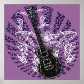 Bladmuziek uit het verleden Rock N Roll Poster (Voorkant)