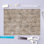 Bladmuziek uit het verleden tissuepapier (Craft)