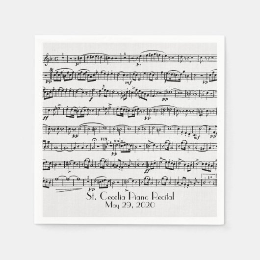 Bladmuziek voor piano Overweging Servetten (Voorkant)