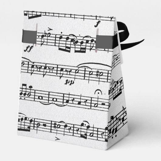 Bladmuziek voor piano recital bedankdoosjes (Achterkant)