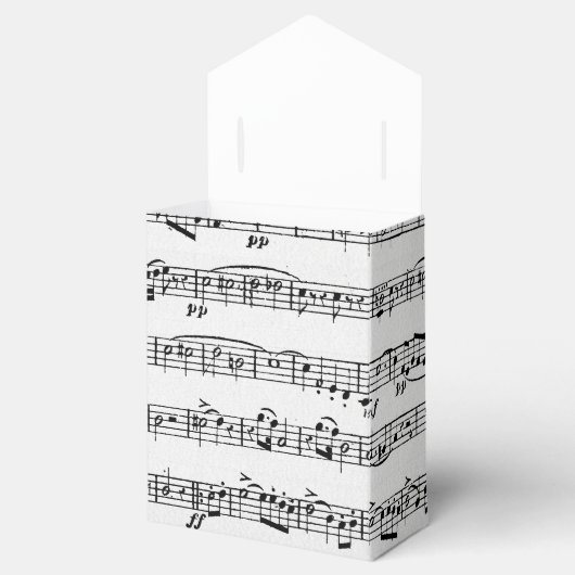 Bladmuziek voor piano recital bedankdoosjes (Geopend)