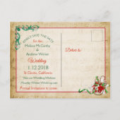 Bladmuziek Winter Save the Date Briefkaart (Achterkant)