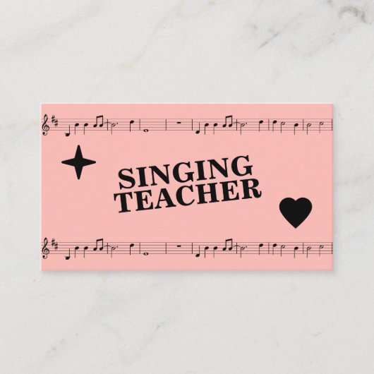 Bladmuziek - Zangleraar Visitekaartje (Voorkant)