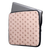 bladpatroon (麻 葉 模 様) laptop sleeve (Voorkant Links)