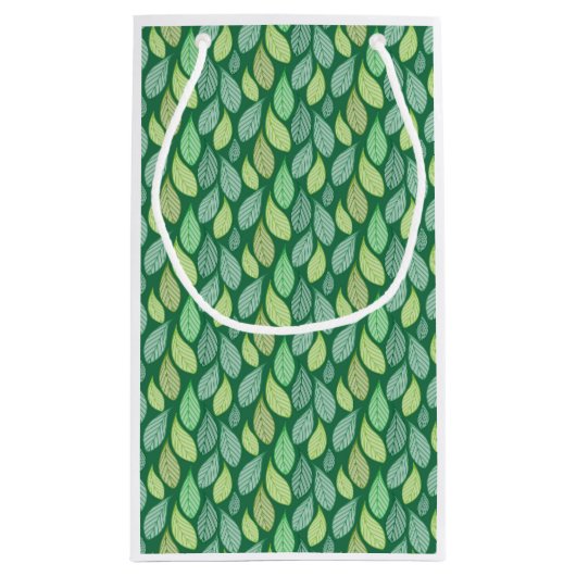 Bladpatroon Achtergrond Gift Bag Klein Cadeauzakje (Achterkant)