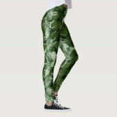 bladpatroon banaanbladeren ontwerp leggings (Rechts)