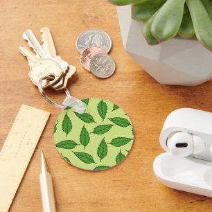 Bladpatroon, blad patroon, lente bladeren sleutelhanger
