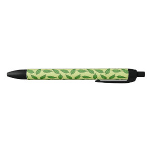 Bladpatroon, blad patroon, lente bladeren zwarte inkt pen