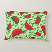 Bladpatroon en watermeloenen accent kussen (Achterkant)