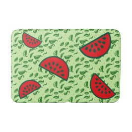 Bladpatroon en watermeloenen badmat