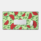 Bladpatroon en watermeloenen bureaumat (Keyboard & Muis)