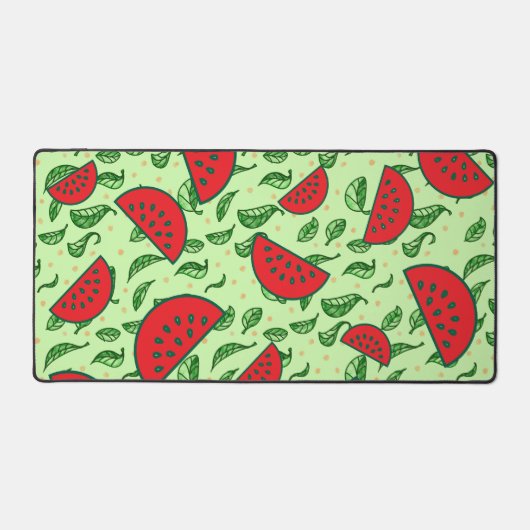 Bladpatroon en watermeloenen bureaumat (Voorkant)