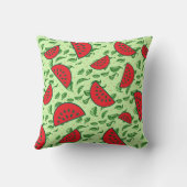 Bladpatroon en watermeloenen kussen (Achterkant)