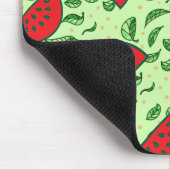 Bladpatroon en watermeloenen muismat (Hoek)