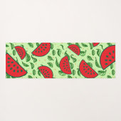 Bladpatroon en watermeloenen yogamat (Achterkant (horizontaal))