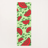 Bladpatroon en watermeloenen yogamat (Achterkant)