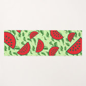 Bladpatroon en watermeloenen yogamat (Voorkant (horizontaal))