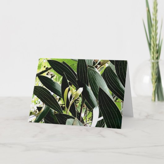 bladpatroon feestdagen kaart (Voorkant)