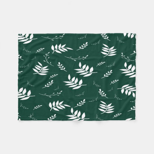 bladpatroon fleece deken (Voorkant (Horizontaal))