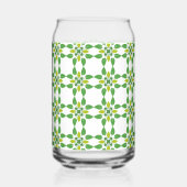 Bladpatroon, Groene bladeren, Jouw naam Blikvorm Glas (Links)