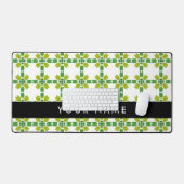 Bladpatroon, Groene bladeren, Jouw naam Bureaumat (Keyboard & Muis)