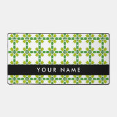 Bladpatroon, Groene bladeren, Jouw naam Bureaumat (Voorkant)