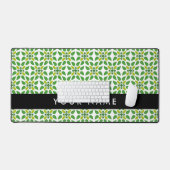 Bladpatroon, Groene bladeren, Jouw naam Bureaumat (Keyboard & Muis)