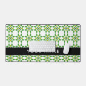 Bladpatroon, Groene bladeren, Jouw naam Bureaumat (Keyboard & Muis)