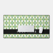 Bladpatroon, Groene bladeren, Jouw naam Bureaumat (Keyboard & Muis)