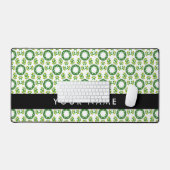 Bladpatroon, Groene bladeren, Jouw naam Bureaumat (Keyboard & Muis)